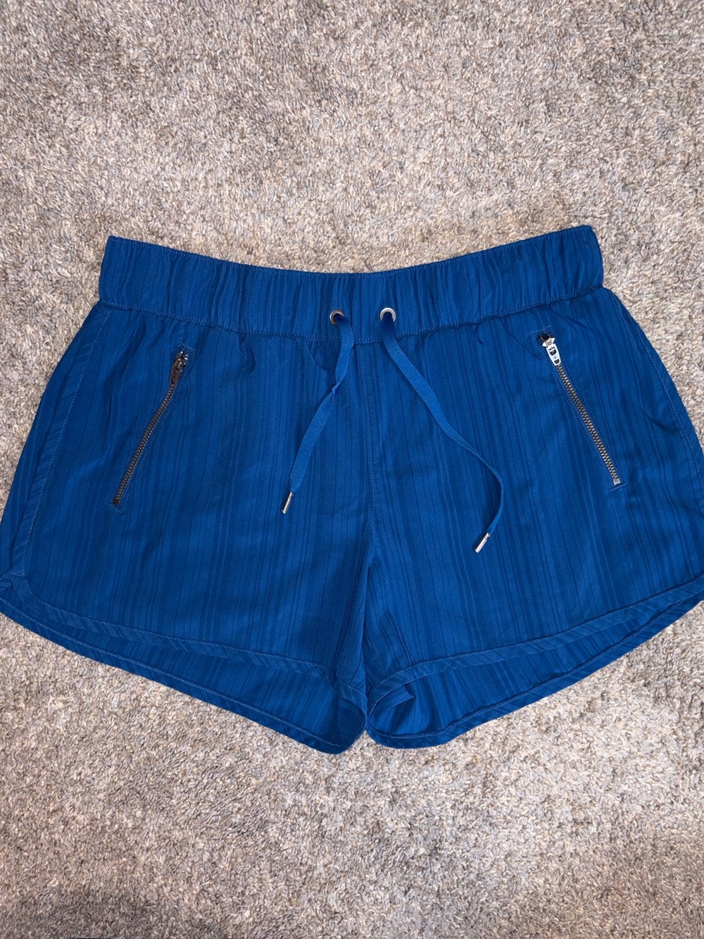 Athleta Royal Blue Athletic Drawstring Shorts Size Medium
